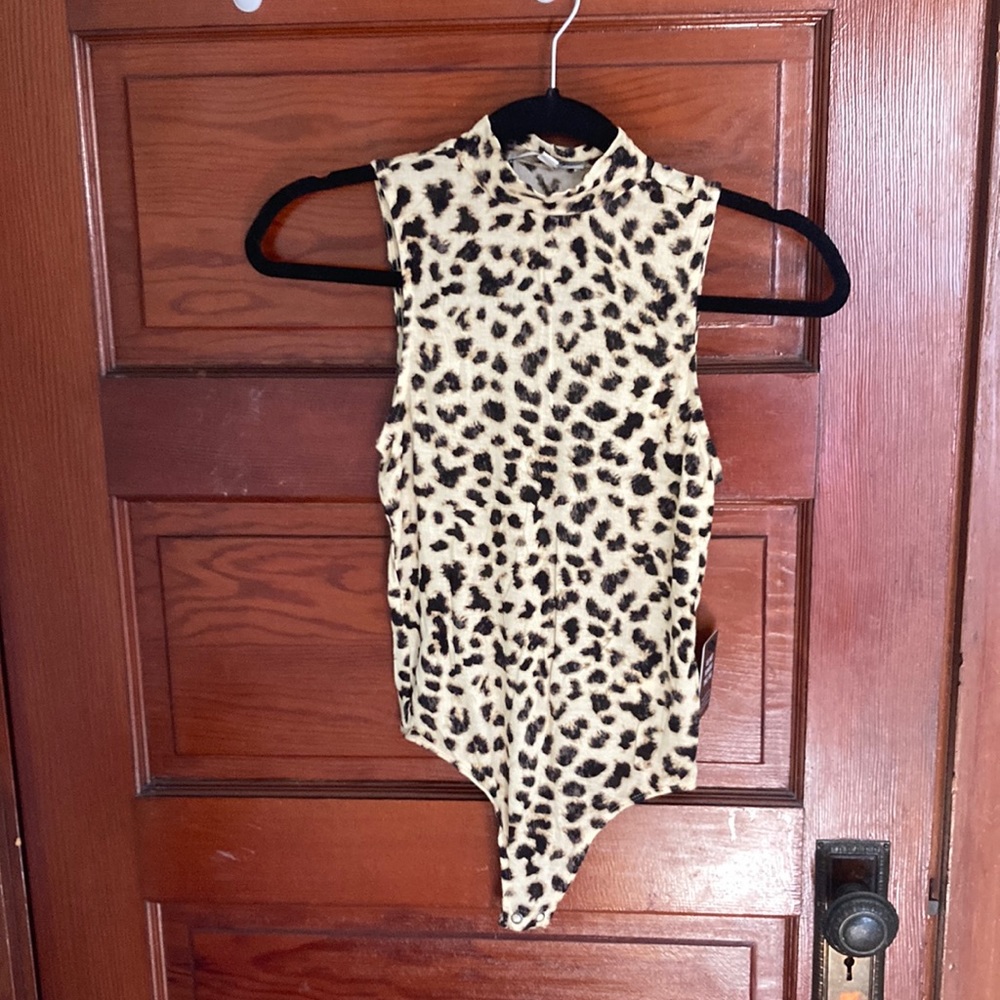 Express leopard print bodysuit